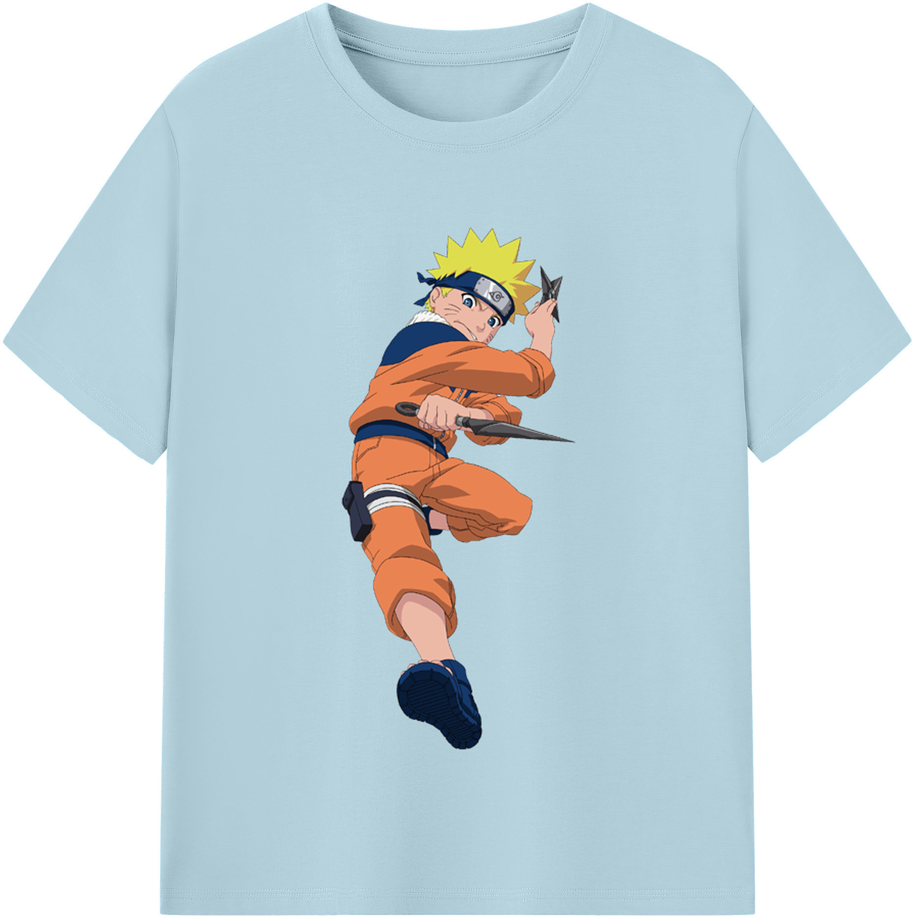 （画像用） NARUTO -ナルト- うずまき ナルト Uzumaki Naruto 綿100％半袖Tシャツ（フロントプリント）